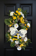 Load image into Gallery viewer, Bee Happy Door Swag
