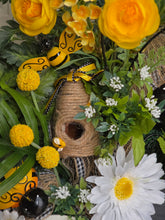 Load image into Gallery viewer, Bee Happy Door Swag
